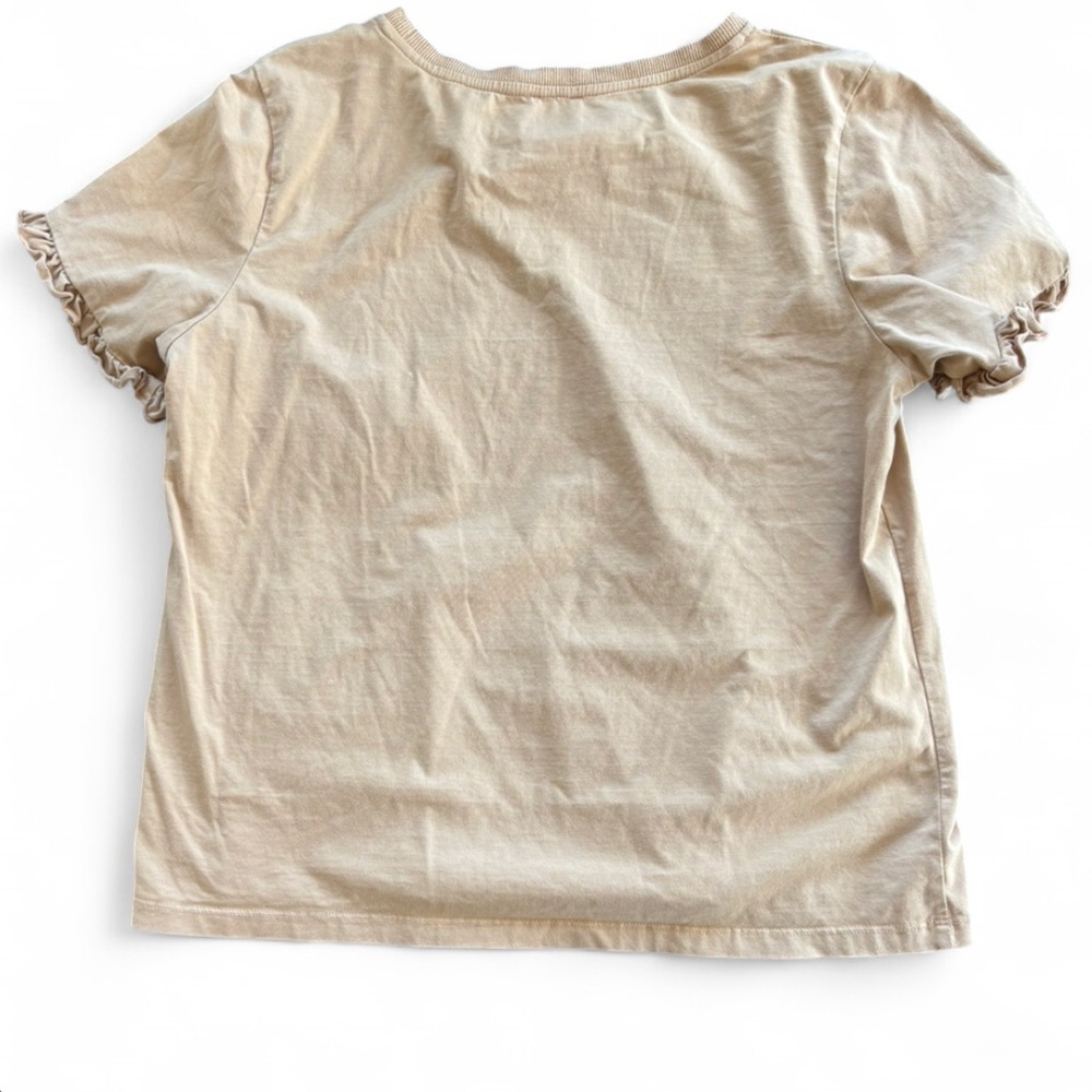 Princess Polly Ruffle Sleeve Tee - Tan - Picture 6 of 6